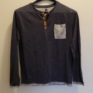 Zara Boys Long Sleeve Henley Tee